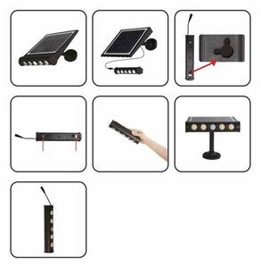 LED solárna nástenná lampa so senzorom pohybu LED/8W/3,7V 4000mAh 4000K IP65
