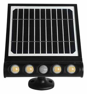 LED solárna nástenná lampa so senzorom pohybu LED/8W/3,7V 4000mAh 4000K IP65