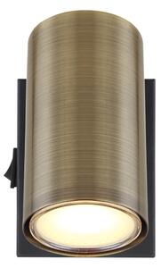 Globo 57911-1M - Nástenné bodové svietidlo ROBBY 1xGU10/25W/230V čierna/mosadz