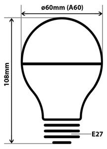 LED Žiarovka so zrkadlovým vrchlíkom DECOR MIRROR A60 E27/8W/230V 4200K zlatá