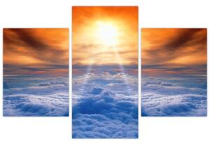 Moderný obraz - slnko nad oblaky (Obraz 90x60cm)