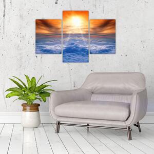 Moderný obraz - slnko nad oblaky (Obraz 90x60cm)