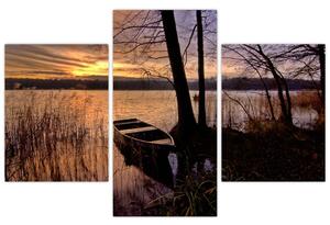 Obraz lodičky na jazere (Obraz 90x60cm)
