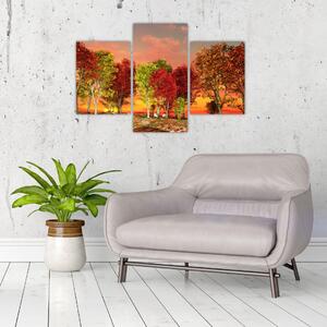 Obraz prírody - farebné stromy (Obraz 90x60cm)