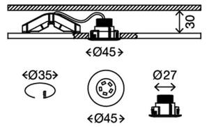 Briloner 7240-038 - SADA 3x LED Kúpeľňové svietidlo ATTACH LED/1,8W/230V IP44