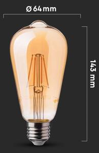 LED Žiarovka FILAMENT ST64 E27/6W/230V 2200K