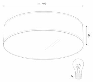 Stropné svietidlo SIRJA 2xE27/15W/230V priemer 45 cm béžové