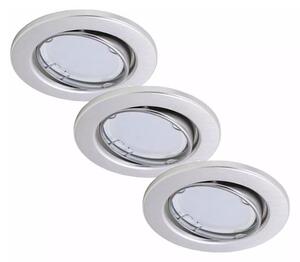 Briloner 7221-039 - SADA 3x LED Kúpeľňové svietidlo 1xGU10/3W/230V strieborná