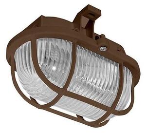 Vonkajšie stropné svietidlo OVAL 1xE27/60W/230V IP44 hnedá