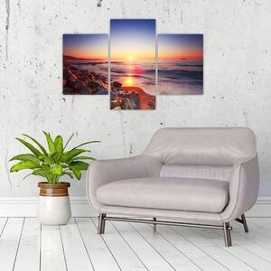 Moderný obraz - západ slnka nad morom (Obraz 90x60cm)