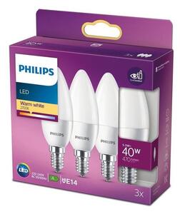 SADA 3x LED Žiarovka Philips B35 E14/5,5W/230V 2700K