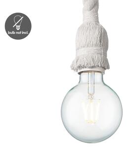 Luster na lanku LEONARDO ROPE 1xE27/10W/230V biela