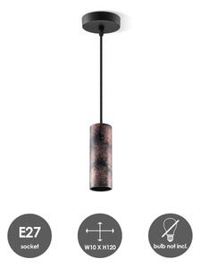 Luster na lanku SAGA 1xE27/40W/230V čierna/bronzová