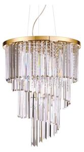 Ideal Lux - Krištáľový luster na lanku CARLTON 12xE14/40W/230V pr. 50 cm zlatá