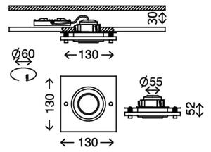 Briloner 7217-018 - LED Kúpeľňové podhľadové svietidlo ATTACH LED/5W/230V IP44