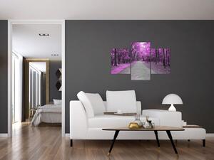 Moderný obraz - fialový les (Obraz 90x60cm)