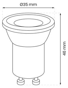 LED Žiarovka GU10-MR11/3W/230V 3000K