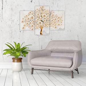 Zlatý strom - moderný obraz (Obraz 90x60cm)