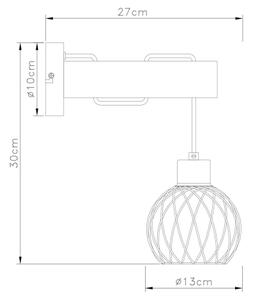 Globo 15534W - Nástenná lampa PAULO 1xE27/15W/230V