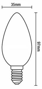 LED Žiarovka FILAMENT C35 E14/4W/230V 3000K