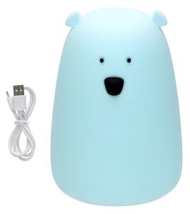 LED RGB Detská dotyková lampička BEAR LED/0,8W/5V modrá