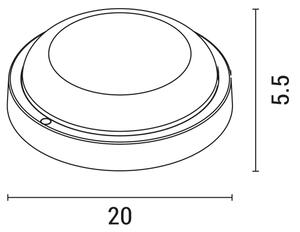 LED Vonkajšie nástenné svietidlo BULKHEAD LED/18W/230V 3000K IP54 biela
