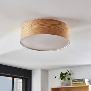 Drevená stropná lampa Dominic okrúhleho tvaru