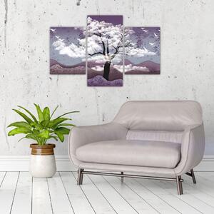 Abstraktný obraz stromu (Obraz 90x60cm)
