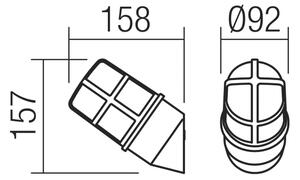 Redo 90203 - Vonkajšie nástenné svietidlo TRITON 1xE27/28W/230V IP54 meď