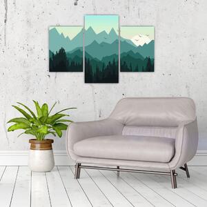 Obraz do obývačky - hory (Obraz 90x60cm)