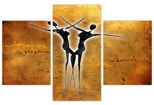 Obraz maľby tanečného páru (90x60 cm)
