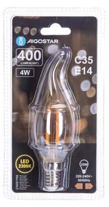 LED Žiarovka FILAMENT C35 E14/4W/230V 2200K - Aigostar