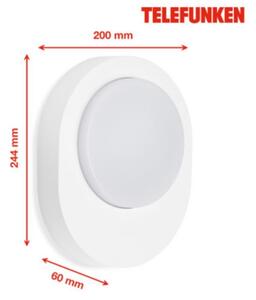 Telefunken 312006TF - LED Vonkajšie nástenné svietidlo LED/8W/230V IP44 biela