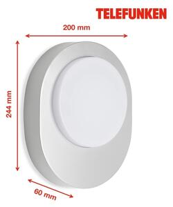 Telefunken 312004TF - LED Vonkajšie nástenné svietidlo LED/8W/230V IP44 strieborná