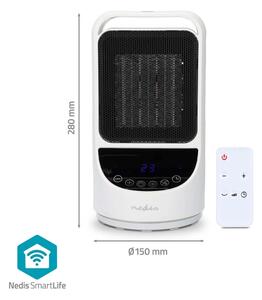 Nedis HTFA22WTW - Ventilátor s výhrevným telesom 1000/1500W/230V Wi-Fi Tuya + DO