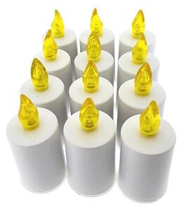 LED Sviečka LED/2xAA teplá biela 10,8 cm biela