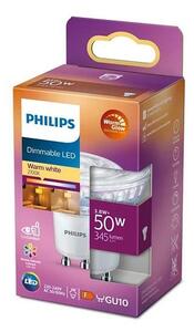 LED Stmievateľná žiarovka Philips Warm Glow PAR16 GU10/3,8W/230V 2200-2700K CRI 90