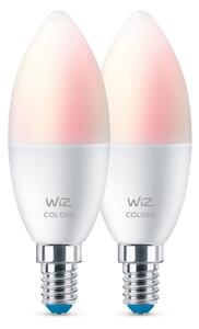 SADA 2x LED RGBW Stmievateľná žiarovka C37 E14/4,9W/230V 2200-6500K Wi-Fi - WiZ