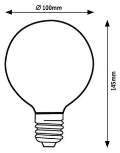 Rabalux 79077 - LED Žiarovka FILAMENT G95 E27/4W/230V 1800K