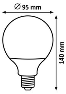 Rabalux 1576 - LED Žiarovka G95 E27/15W/230V 4000K