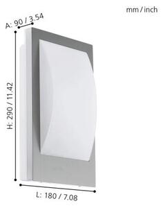 Eglo 33569 - LED vonkajšie nástenné svietidlo VERRES-C 1xE27/9W/230V IP44