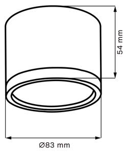LED Stropné svietidlo MIRELLA 1xGX53/6W/230V čierna