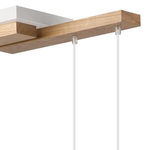 Luster na lanku CORTINA 2xE27/15W/230V + 2xG9/5W/230V biela/dub
