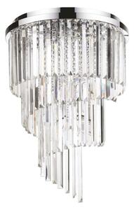 Ideal Lux - Krištáľový prisadený luster CARLTON 12xE14/40W/230V chróm