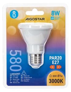 LED Žiarovka PAR20 E27/8W/230V 3000K - Aigostar