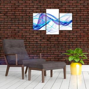 Obraz: abstraktné modrá vlna (Obraz 90x60cm)