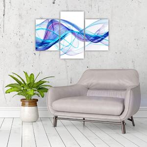 Obraz: abstraktné modrá vlna (Obraz 90x60cm)