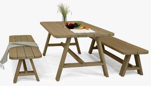 Záhradná zostava stôl a 2 x lavica Matus