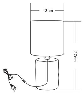 Zuma Line HS8603-BL - Stolná lampa 1xE14/40W/230V čierna/dekor mramoru
