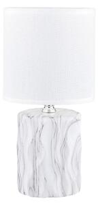 Zuma Line HS8603-WH - Stolná lampa 1xE14/40W/230V biela/dekor mramoru